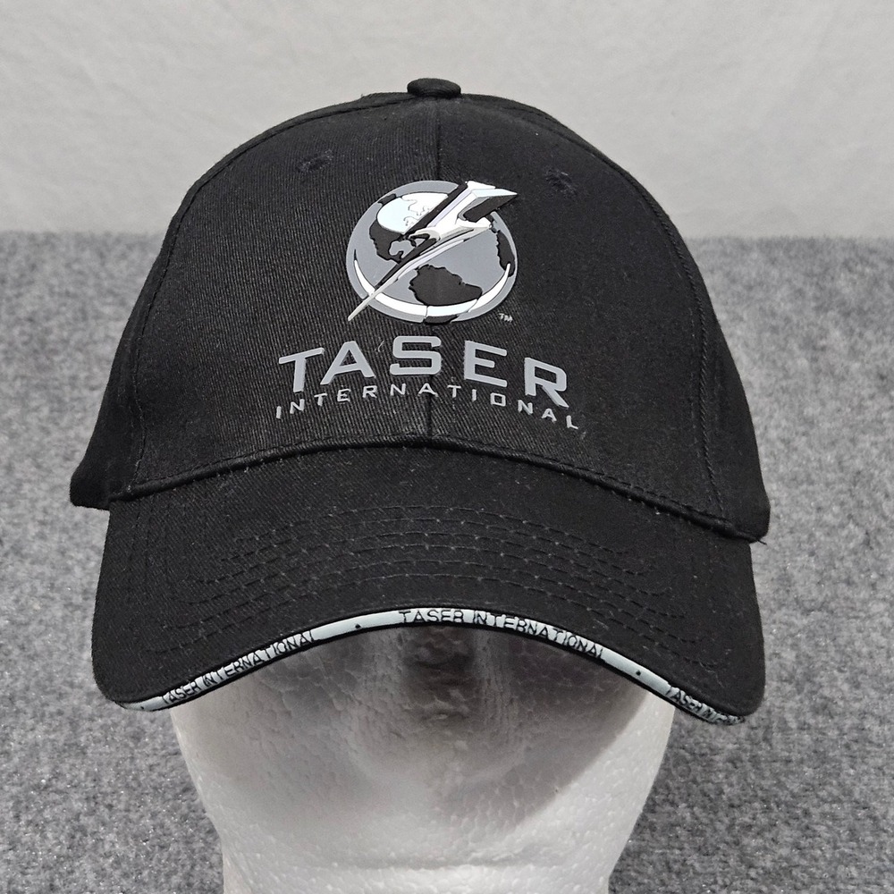Taser International Hat Cap Black Embroidered Strapback Police Cap